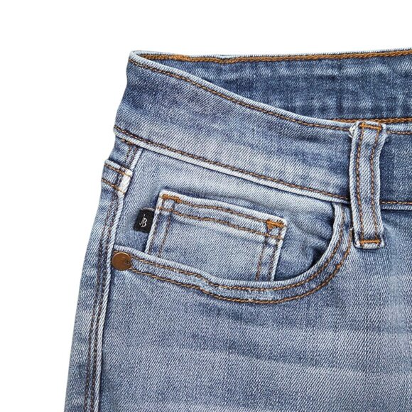 Judy Blue Cropped Bootcut Jeans Womens 28 Release Hem Distressed Mid Rise - Picture 4 of 12